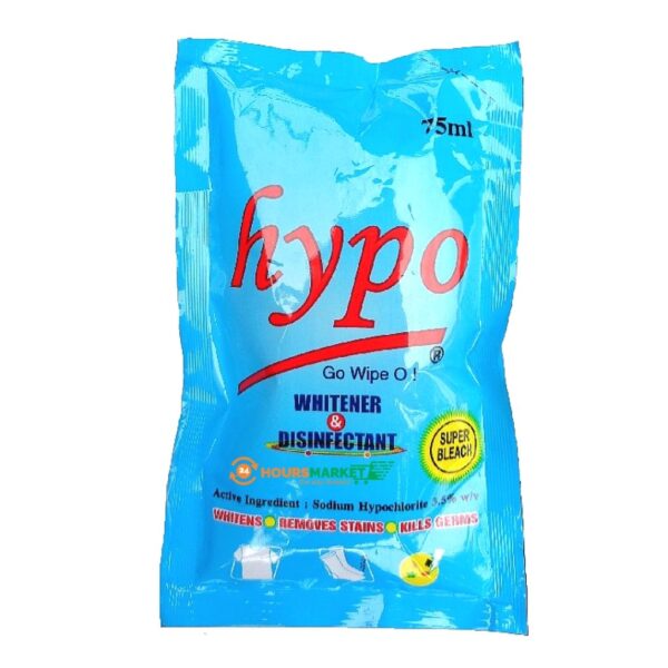 HYPO WHITNER & DISINFECTANT BLEACH SACHET 75ML - Image 2
