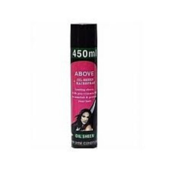 ABOVE OIL SHEEN HAIR SPRAY 450ML - Image 2