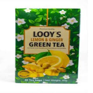 LOOYS LEMON & GINGER GREEN TEA 40G