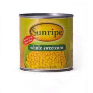 SUNRIPE WHOLE SWEETCORN 185G
