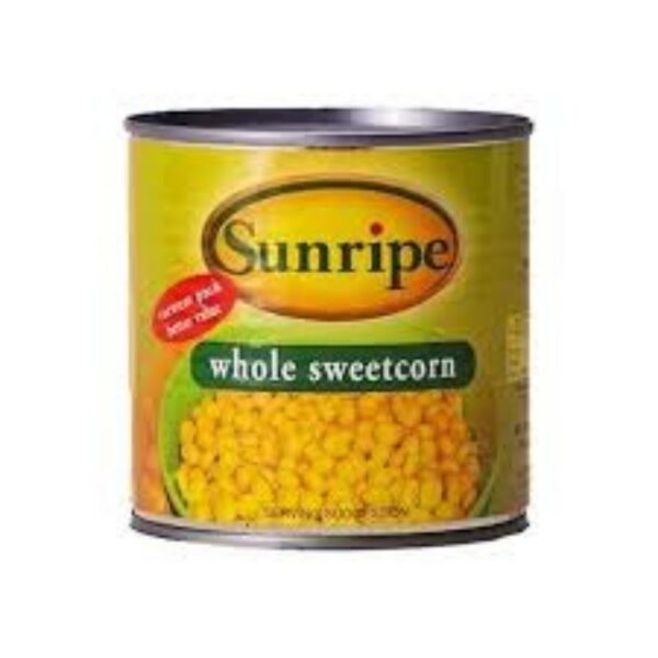 SUNRIPE WHOLE SWEETCORN 340G