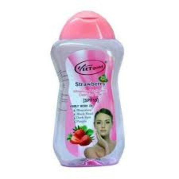 VEETGOLD STRAWBERRY CLEANSING TONER 300ML - Image 2