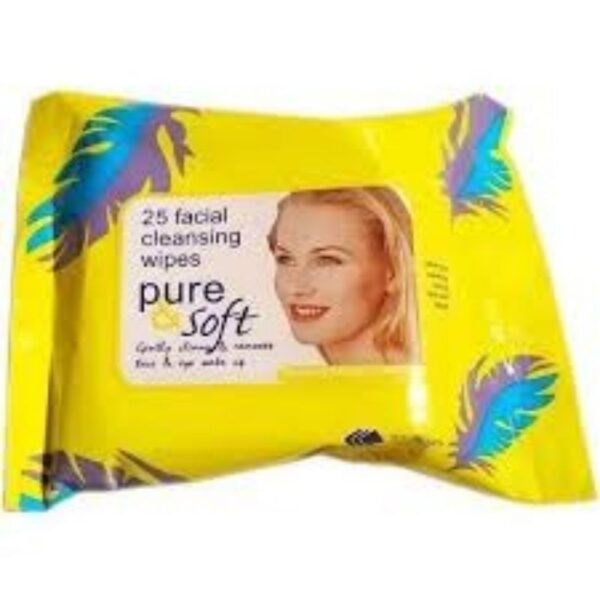 25 FACIAL CLEANSING WIPES YELLOW - Image 2