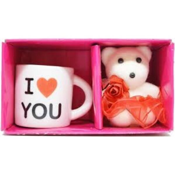 VALENTINE SINGLE MUG AND TEDDY