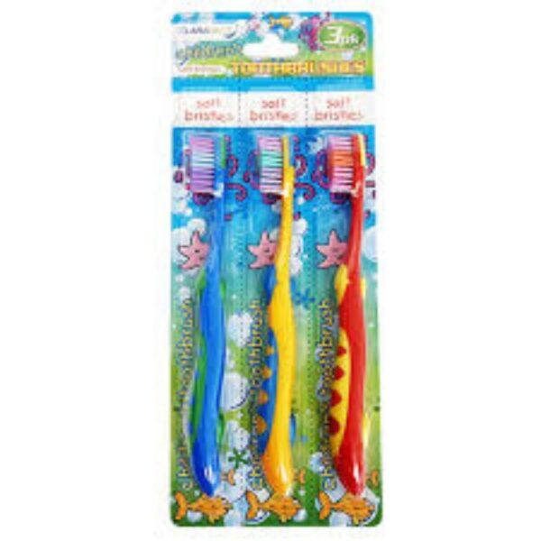 CLARADENT CHILDREN TOOTHBRUSHES 3PK - Image 2