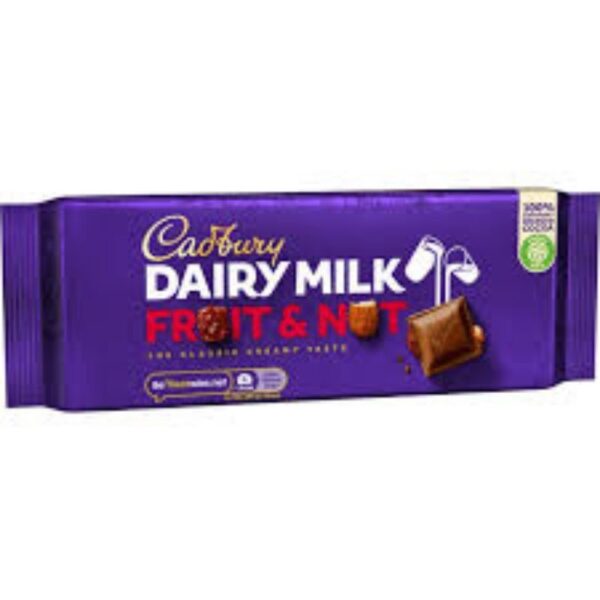 CADBURY DAIRYMILK FRUIT & NUT 180G